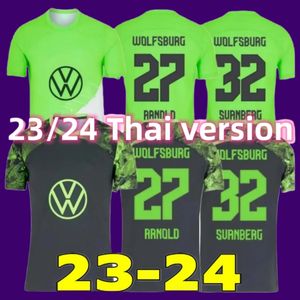 23/24 VFL Wolfsburg Camisas de futebol WEGHORST STEFFEN BREKALO 2023 2024 Camisa de futebol ARNOLD XAVER MBABU GUILAVOGUI MEHMEDI ROUSSILLON Homens Kit Kit Uniforme