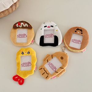 Business Card Files Arrival Kawaii Fish Rice Ball Plush Pocard Holder Po Bus Protective Cover Case Bag Pendant Stationery 230926