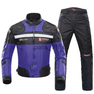 Другая одежда DUHAN Мужская мотоциклетная куртка Ветрозащитный гоночный костюм для мотокросса Бронежилет Мотоциклетная куртка + мотоциклетные штаны Комплект одежды для мотокросса x0926