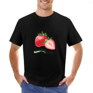 Męskie topy czołgowe słodkie truskawki T-shirt edycja T-koszulka Szybkie suszenie ubrania estetyczne chłopcy