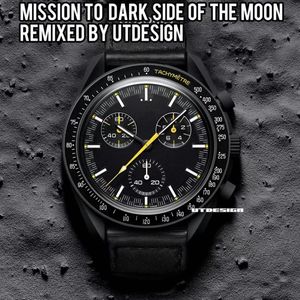 Orologio da uomo Moon con funzione completa, cronografo al quarzo, orologi Mission To Mercury, orologio da polso di lusso in nylon da 42 mm, edizione limitata, Master Watchwatch200K