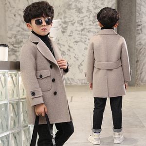 Płaszcz Kids Winter Jacket 2023 Spring Grey Boys Woolen Bawełniane ubrania AUTUM RELEETE RELETWEAR 412 LAT 230926