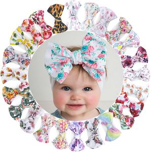 Moda impressa arco bandana macio bebê faixa de cabelo meninas decorar elástico headwear acessórios para o cabelo