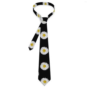 Bow Ties White Daisy Tie Elegant Flower Print Daily Wear Neck Women Classic Slips Accessories Quality Graphic Collar