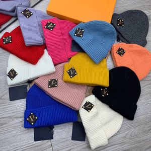 Beanie winter hat designer mens cap Classic pattern men's and women's warm beanie hat 12 colors trendy wool casquette cap bonnet