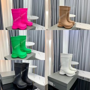 Hot Crocboots Designer Buty deszczowe Kolan Kolan High Booties Long Arch Eva Guma platforma Rainboot Brąz zielony jasnoziera czarne luksusowe buty Sneakery EUR 35-41 EUR