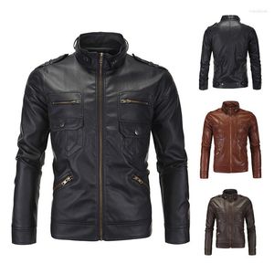 Мужская меховая куртка 2023, мужская искусственная осень-зима, тонкие пальто, байкерская, панк, мотоциклетная, мужская ретро-куртка со стойкой и карманами, винтажные мужские кожаные куртки Y1