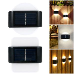 Luzes da noite luz solar jardim ao ar livre casa à prova dwaterproof água paisagem decoração parede lavagem em dois sentidos para cima e para baixo lâmpada atmosfera luminosa