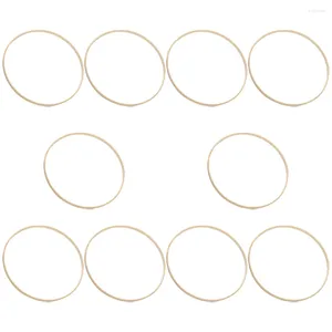 Decorative Flowers 20 PcsDecorative DIY Christmas Wreath Crafts Material Lei Cross Stitch Frame Garland Hoop Party Supply Wood Ring