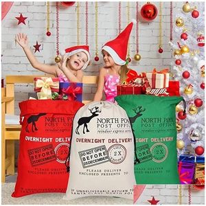 Dekoracje świąteczne duże płótno Święty Mikołaj 50x70cm torba Kids Xmas Red Present Home Dekoration Renifer Drop dostawa ogrodowa festiw ogrodowy Otrer