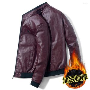 Herren Pelz Lederjacke Männer Motorradjacken Herbst Casual Biker PU Mäntel Slim Fit Herrenbekleidung