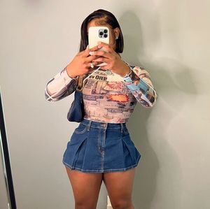 Summer Womens Plus size Abito corto jeans Shorts Shorts Schermo Pantino cargo High Waist 2024 Abiti estivi Y2K Streetwear Jean Short Tie Tren Skirt 5053