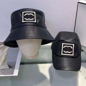 Designer Black Baseball Cap Women Bucket Hat Leather Fedora Hip Hop Man Designers Peaked Caps Trend PU Casquette Letter Embroidery Bonnet