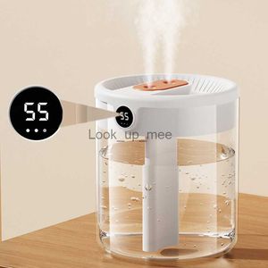 Humidifiers 2L Double Nozzle Air Humidifier With LCD Humidity Display Large Capacity Aroma Essential Oil Diffuser For Home YQ230927