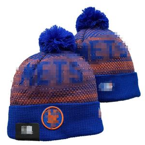 New York Beanie Mets Beanies Kuzey Amerika Beyzbol Takımı Yan Yama Kış Yün Spor Örgü Şapkas Kapları A0