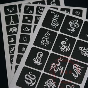 Other Permanent Makeup Supply 635Pcs Tattoo Stencils for Painting Drawing Pictures Hollow Small Temporary Tattoos Templates Color Book Brochure supply 230925