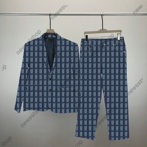 24SS designer Abiti da uomo Blazer di lusso in stile occidentale Abbigliamento per il tempo libero body Lettera stampa cappotti da uomo cappotto slim fit pantaloni casual abito blu