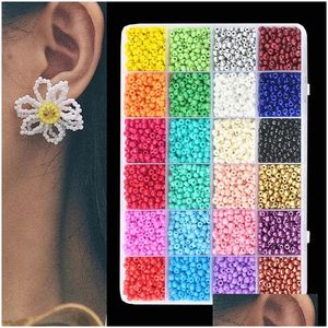 Lucite plástico acrílico 4000-28800pcs 2/3/4mm contas de semente de vidro para fazer jóias diy pulseiras colar anel arte artesanato jóias soltas dh3ue