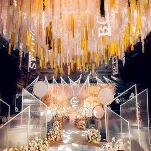 Decorazione natalizia di lusso Stella Specchio riflettente Paillettes Ornamento da appendere Ciondolo decorativo per la celebrazione della festa nuziale di compleanno