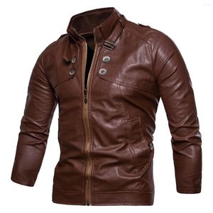 Pelliccia da uomo 2023 autunno/inverno cappotto di moda di alta qualità in pelle stile moto Business Casual T120