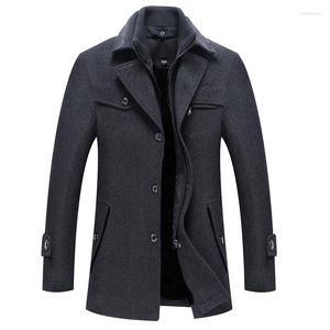 Men's Wool Jacket Coat Men Fashion Men's Business Casual Overcoat Jackets High Quality Solid Male Brand