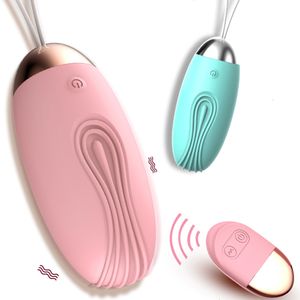 Vibradores 10 modos de controle remoto sem fio salto ovo feminino estimulador clitoral vaginal gspot massageador brinquedo sexual para mulheres 230925