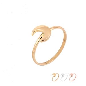 Everfast 10pc Lot Fashion Tjock Half Moon Rings Gold Silver Rose Gold Plated Simple Smyckes Men Women Sailor Jewelry EFR083 Fatory233Z