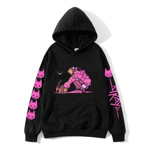 Tute da uomo Stray Game Momo and Cat Cartoon Felpe con cappuccio Uomo/Donna StrayCat StrayMomo StrayGame Felpe Manica lunga Autunno/Inverno Streetwear x0926