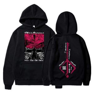 Tute da uomo Gioco Bloodborne Felpa con cappuccio Horror Hunter Gothic Felpa oversize da uomo Cotone Casual Punk Tuta Harajuku Streetwear Unisex x0926