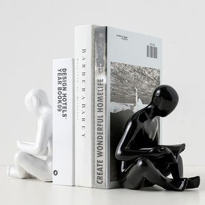 Dekoratif Nesneler Figürinler Nordic Yaratıcı Minimalist Kitap Okuyucu Sanat Seramik Sahibi Çalışma Ofisi Masaüstü Ev Dekorasyon Standı 230926