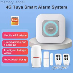 Sistemi di allarme Tuya Smartlife APP Controllo remoto Sistema di allarme antifurto 4G Sicurezza domestica Sensore di movimento PIR Rilevatore di contatti per porte YQ230927