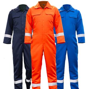 Outros macacões de trabalho masculinos Roupas de trabalho de segurança com tiras reflexivas 5XL Uniformes Macacões de reparo de carro 100% poliéster 230925