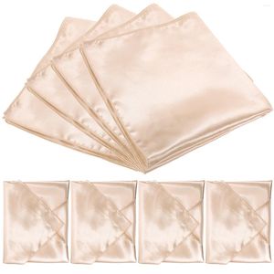 Table Napkin 8 Pcs Napkins Reusable Flower Hair Festival Soft Dinner Cloth Satin Washable