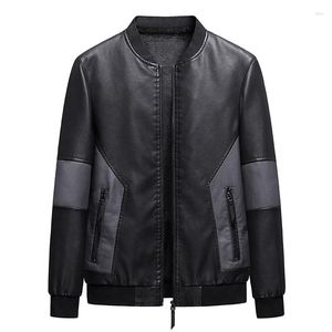 Men's Fur Brand 2023 Winter Thick Warm Fleece Leather Bomber Jacket Motorcycle Windbreaker Zipper PU Faux Coats