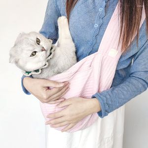 Cat Carriers Handmade Pet Dog Puppy Carrier Bag Outdoor Travel Handbag Canvas Single Shoulder Kitten Sling Comfort Tote Bags