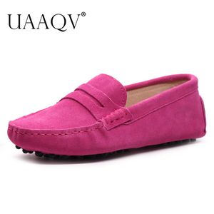 Dress Shoes UAAQV Shoes Women Genuine Leather Spring Flat Shoes Casual Loafers Slip On Women's Flats Shoes Moccasins Lady Driving Shoes 230925