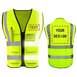 Mühendis yapımı için yansıtıcı şeritli diğer güvenlik yeleği özel Hi Vis 5 Cepler Erkekler için Açık Çalışma Yelek 230925