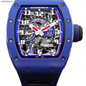 Richardmill Watches Automatiska mekaniska klockor Mills Sports armbandsur RM030 Blue Ceramic Side Red Paris Blue Ceramic Side Dial 427 50 Mm With Insurance Ca Hbox