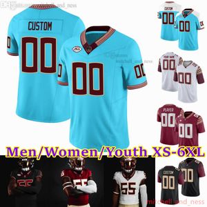 2023 Custom XS-6xl NCAA Florida State Seminoles Football Jersey 8 Hykeem Williams 13 Travis 3 Trey Benson 14 Johnny Wilson 18 Tate Rodemaker 5 Deuce Spann 29 Rodney Hill