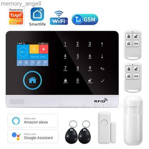 Alarm systems Tuya Smart Alarm System for Home Burglar Security 433MHz WiFi GSM Alarm Wireless Tuya Smart House App Control YQ230926