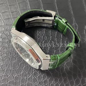 Relógio de quartzo de alta qualidade de 42 mm para homem ou mulher com pulseira de couro ou borracha