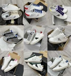 2022 Italien varumärke Kvinnor Sneakers Super Star Shoes Luxury Sequin Classic White Doold Dirty Designer Man Casual Shoe Goldenity Goose7193015 LLP