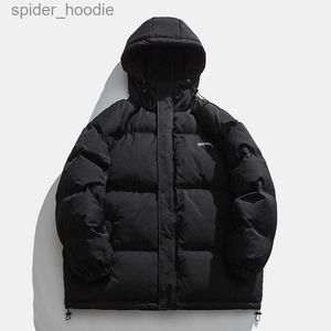 Men's Down Parkas Men Winter Coats Loose Down Jackets Hooded Fashion Warm Parkas Good Quality Male Casual Thicker Loose Winer Jackets S-3XL L230926