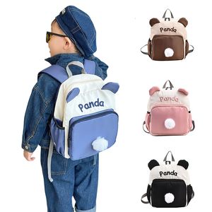 Sırt çantaları karikatür çocuklar için backpack okul çantaları kızlar erkekler için sevimli panda bebek çantası anaokulu Koreli seyahat çocuklar 230925