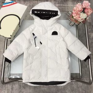 Designer Baby Down Jackets Mid Length Version Hooded Jacket för barnstorlek 110-160 cm Boys Girl Winter Clothing Sep 25