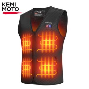 Men's Jackets KEMIMOTO Motorcycle Heated Vest Men's Heated Vest With 8 Heating Zone USB Electric Heating Vest For Skiing Fishing Outdoor 230925