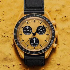 Bioceramic Moonswatch Quarz Chronograph Mens Watch Mission to Mercury 42mm nylon lyxklocka James Montre de Luxe Limited Edition Master