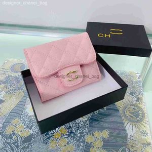 portafoglio di design portamonete caviale Portafogli in pelle da donna portamonete Carta di credito Mini carta Portamonete con patta superiore designer_chanei_bag