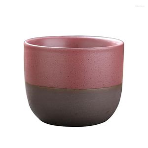 Filiżanki spodki 1PCS Ceramiczna filiżanka kawa piec Zmień garść garncarską porcelanową herbatę pitną woda herbata