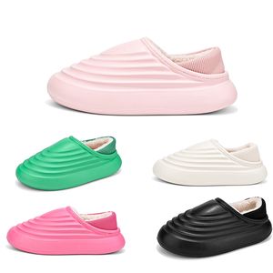 Designer sapatos de algodão inverno saltos altos sola grossa chinelos de algodão rosa verde branco mulheres pele neve sandália das mulheres tênis